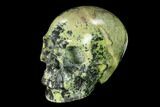Realistic, Polished Yellow Turquoise Jasper Skull - Magnetic #151107-2